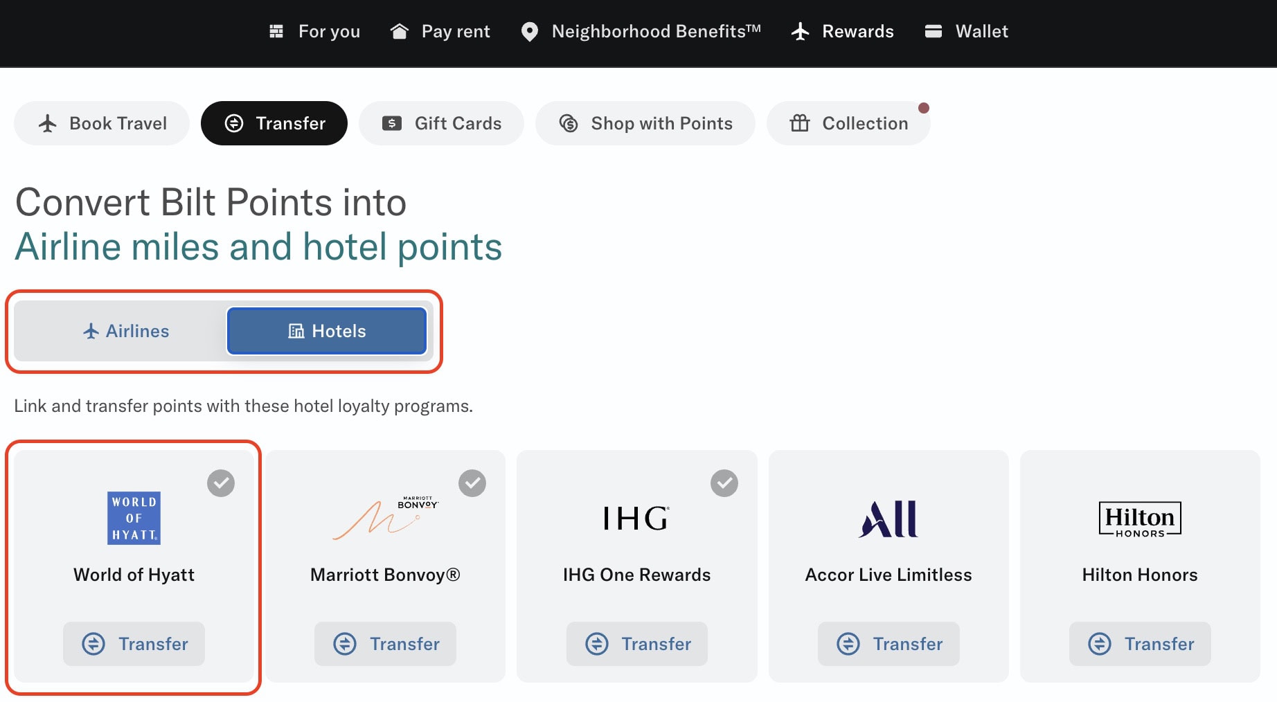Bilt Rewards Transfer Partners - How To Transfer Bilt Rewards Points